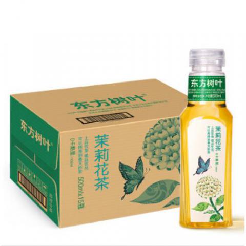 农夫山泉 东方树叶茉莉花茶500ml*15瓶 茶饮料 整箱装（新老保质期随机发货）